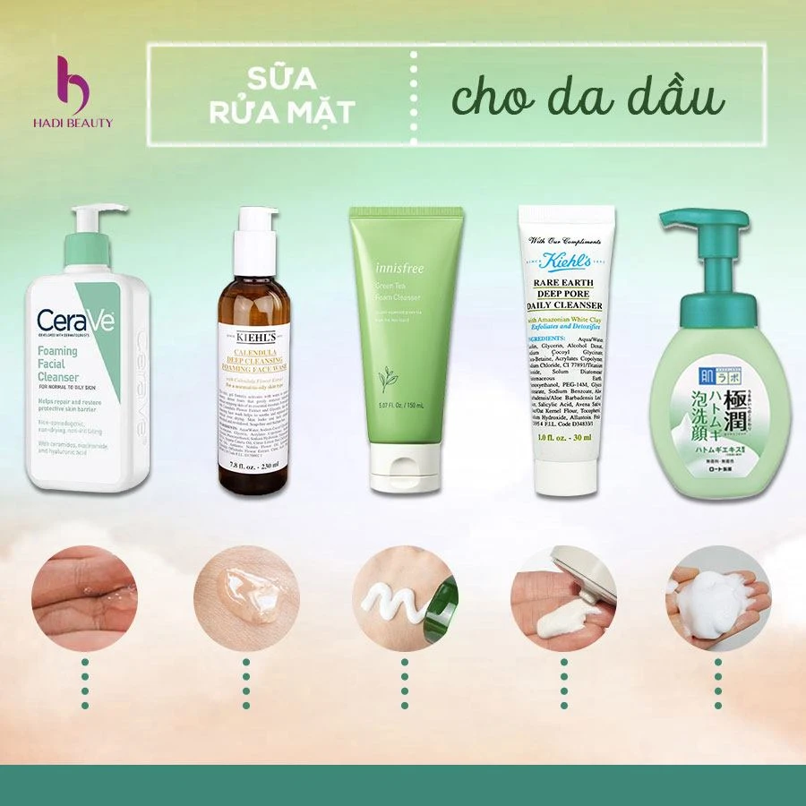 cách chọn sữa rửa mặt cho da dầu