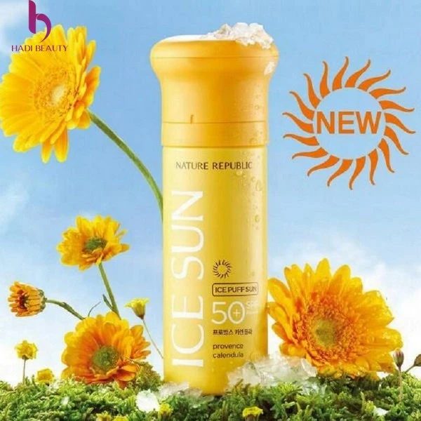 Kem chống nắng không cồn Nature Republic Provence Calendula Ice Puff Sun SPF50 PA+++