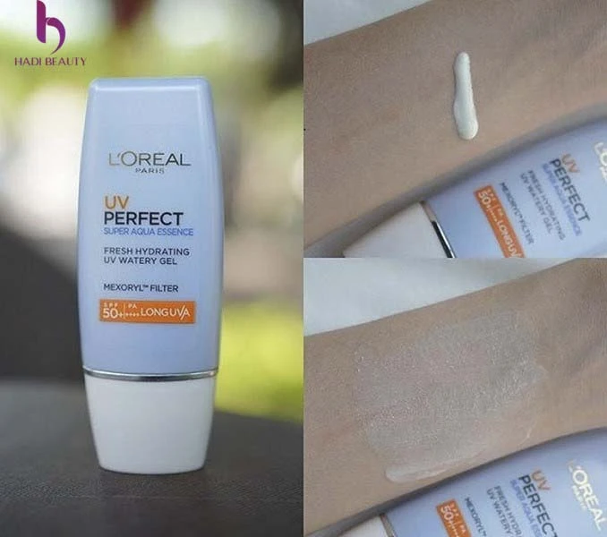 Kem chống nắng cho da khô loreal uv perfect aqua essence spf 50