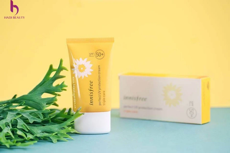kem chống nắng nào tốt cho da mặt Innisfree Perfect UV Protection Cream Triple Care SPF50+