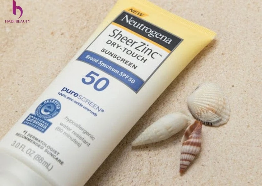 kem chống nắng vật lý Neutrogena Sheer Zinc Dry-Touch Broad Spectrum SPF 50