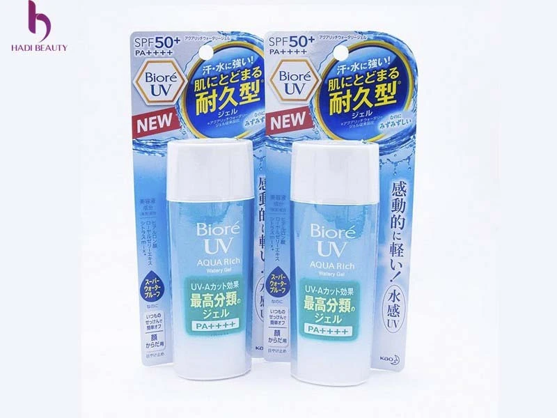 kem chống nắng cho da khô Biore UV Aqua Rich Watery Gel 90ml SPF50 PA