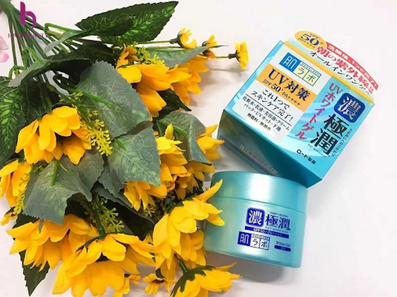 review kem dưỡng ẩm Hada Labo Koi-Gokujyun UV White Gel SPF50+/PA++++