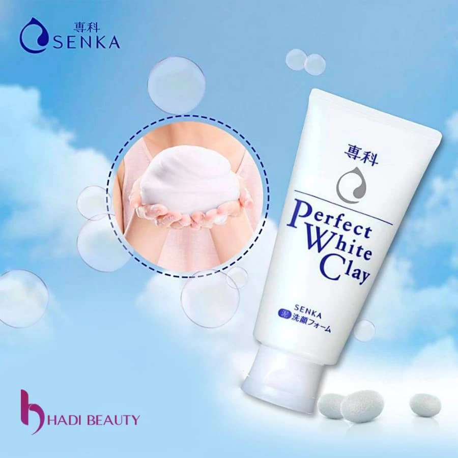 Sữa rửa mặt Senka Perfect Whip Clay kiềm dầu