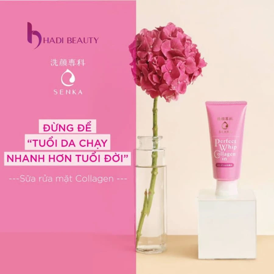 Sữa rửa mặt Senka Perfect Whip Collagen In