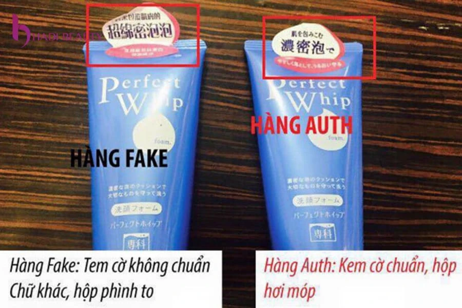 Phân biệt sữa rửa mặt Perfect Whip thật - giả