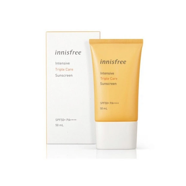 kem chong nang cho da dau Innisfree Triple Care
