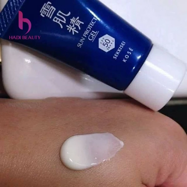 Review kem chống nắng cho da khô của Nhật Kose Sekkisei Sun Protect Essence Gel Spf50+/ Pa++++