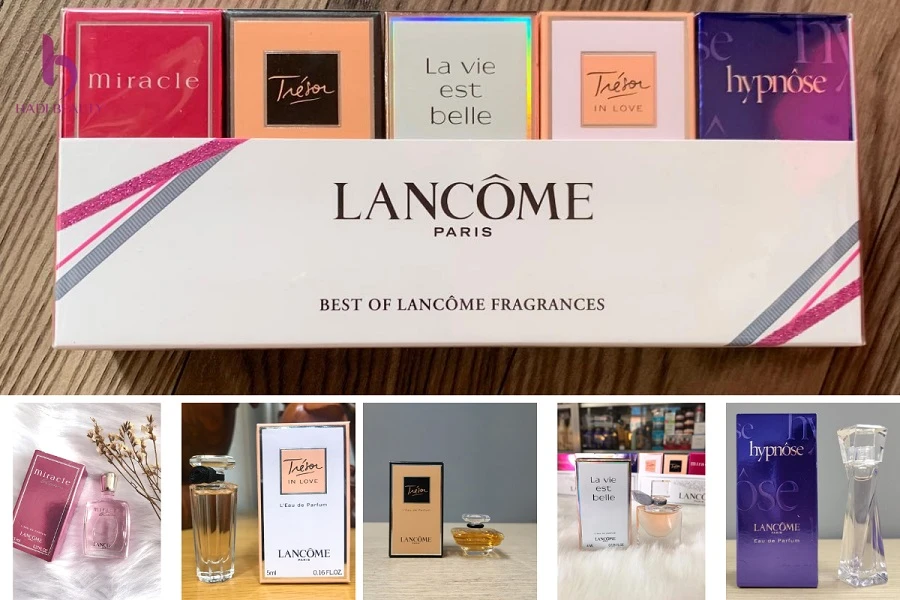 bo nuoc hoa lancome bao gồm 5 chai