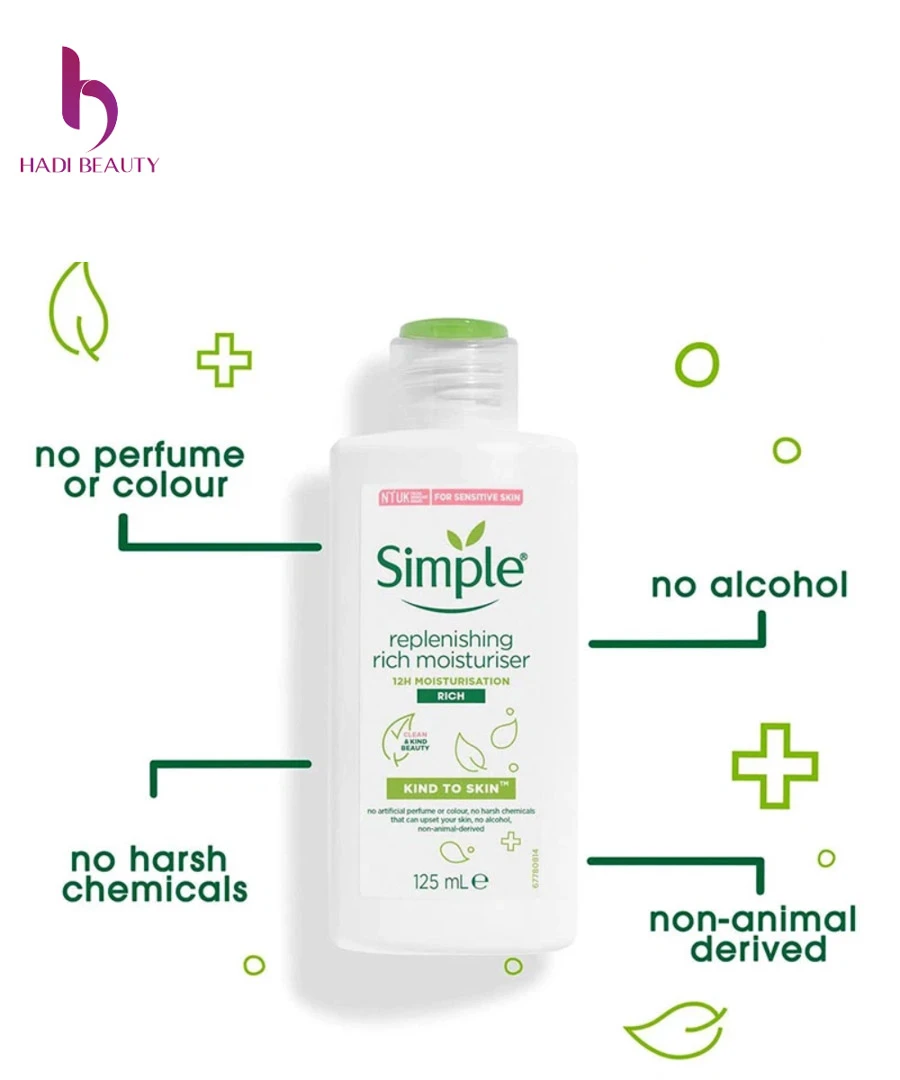 Kem dưỡng cấp ẩm của mỹ phẩm Simple