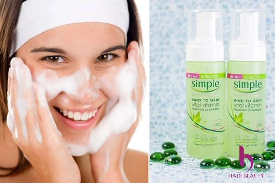Sữa rửa mặt tạo bọt Simple - mỹ phẩm simple có tốt không
