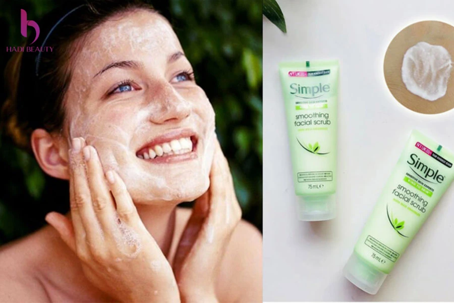 Tẩy tế bào chết Simple Smoothing Facial Scrub là 1 sản phẩm thuộc bộ mỹ phẩm simple