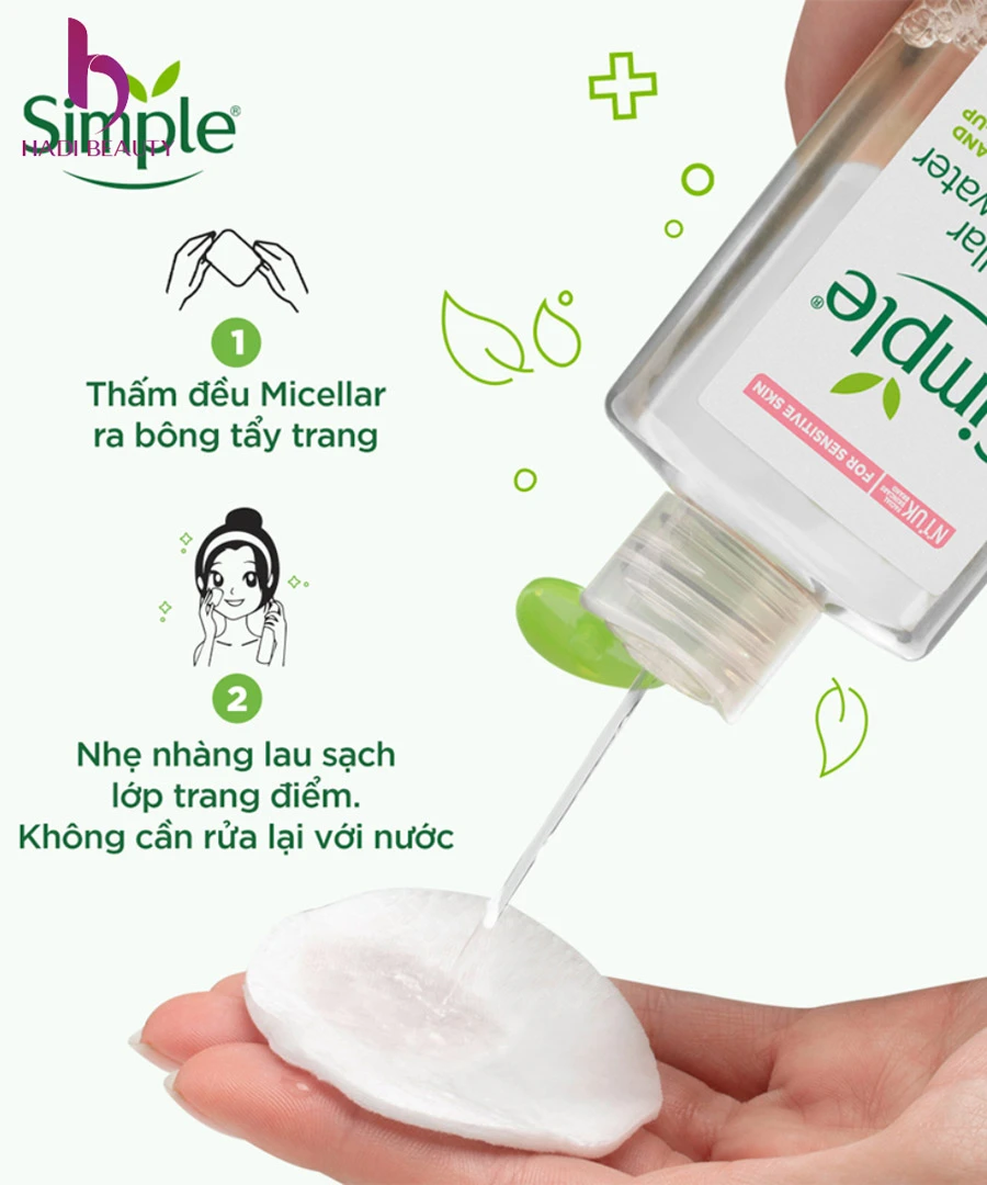 Tẩy trang sạch với mỹ phẩm Simple
