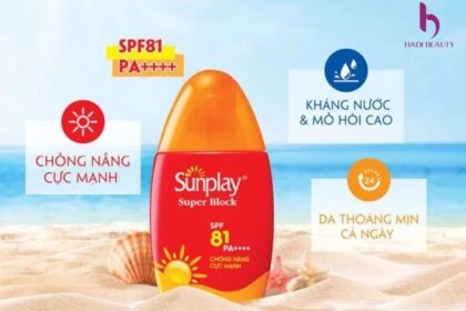 kem chống nắng sunplay đi biển