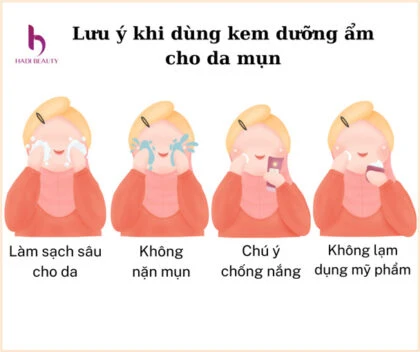 những lưu ý khi sử dụng kem dưỡng cho da mụn