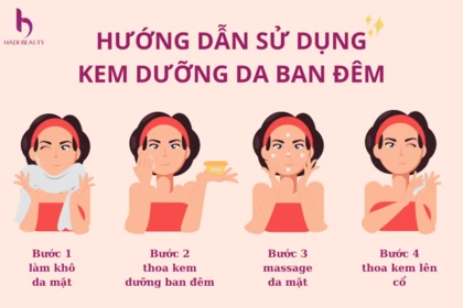 hướng dẫn các bước dùng kem dưỡng ban đêm